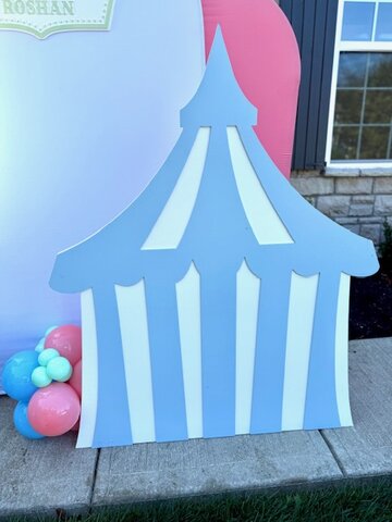 Carnival Big Top Prop (White and Baby Blue) Carnival Big Top Prop (White and Baby Blue)
