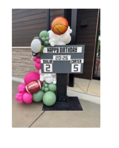 Customized scoreboard display Customized scoreboard display