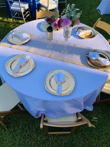 Table Runner - White Lace and Jute Table Runner - White Lace and Jute