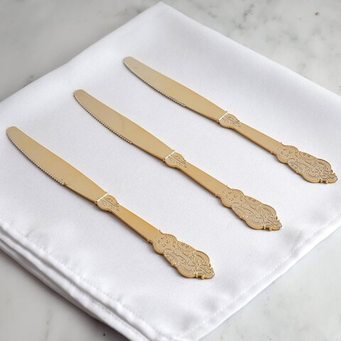 Disposable Cutlery Knife - 24 units Gold Disposable Cutlery Knife - 24 units Gold
