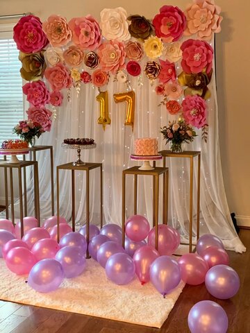 Decor Package- Paper Flowers/ Pedestal stands Decor Package- Paper Flowers/ Pedestal stands