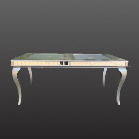 Silver Mirror Table 6' 6' x 42 Silver Mirror Table 6' 6' x 42