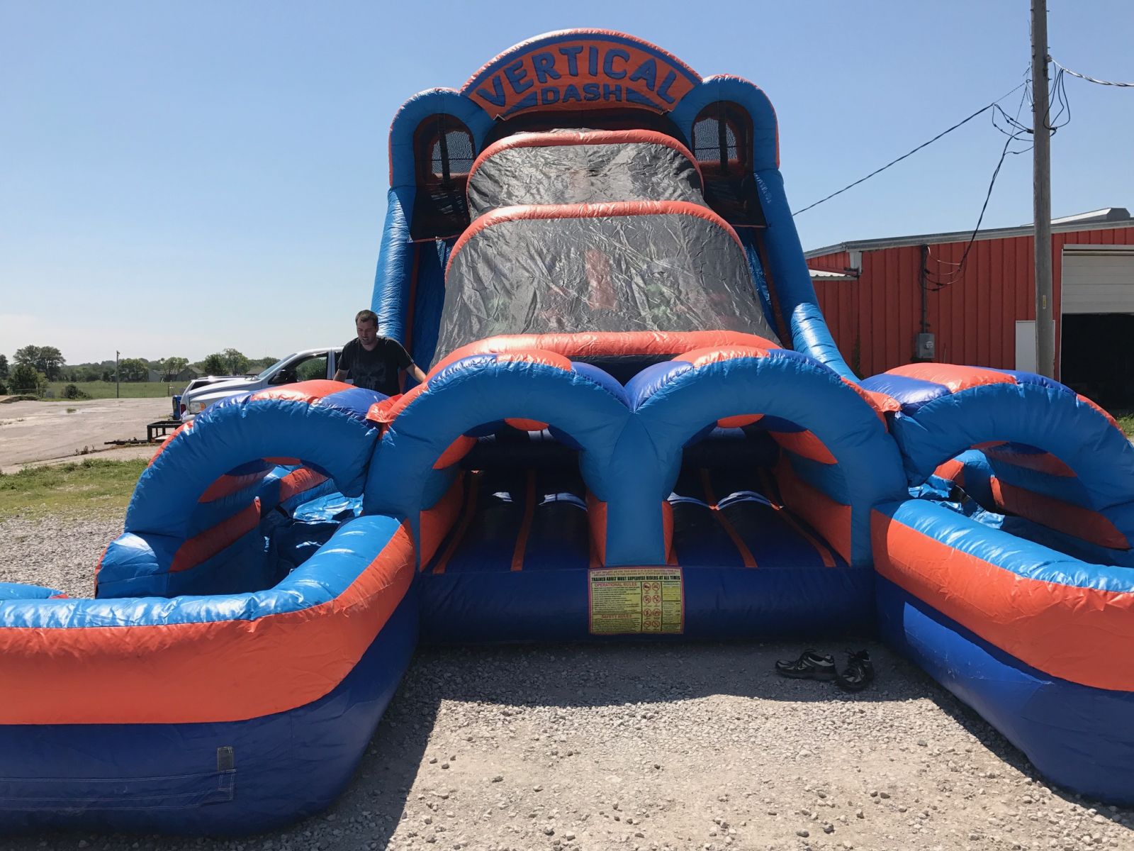 Vertical Dash Inflatable Rental Water Slide Combo