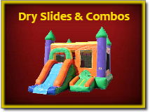 Dry Slides and Combos - Combo Bounce Houses with Slides and Basketball Goals 