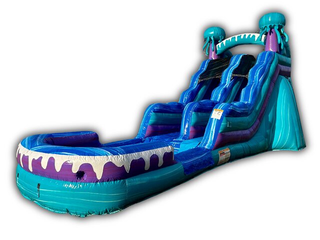 16ft Electric Water Slide W/ XL Pool