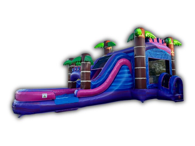 Mega Pink Bounce House & Slide Combo W/ Splash Landing