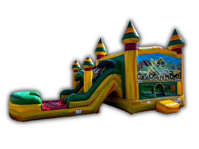 Tonka Bounce House & Dual Lane Slide Combo W/ Splash Landing Tonka Bounce House & Dual Lane Slide Combo W/ Splash Landing