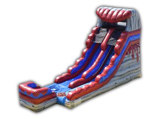 16ft Red Wave Water Slide W/ Splash Pool
