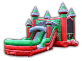 Berry Bounce Bounce House & Dual Lane Slide Combo W/ Splash Landing