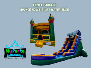 <center>Fiesta Package - Bounce House & 18ft Water Slide