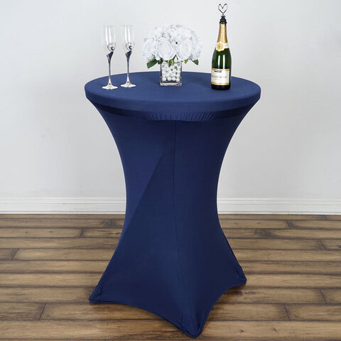 Navy Blue Cocktail Spandex Table Cover
