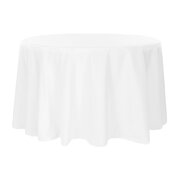 108" White Round Tablecloth 