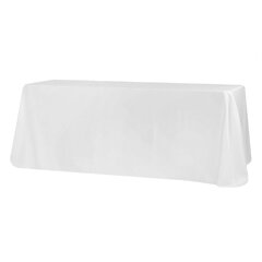 90x156 Rectangular-oblong-polyester-tablecloth-white 8 FT