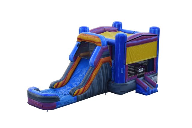 4 in 1 Marble Bounce House and Water Slide
