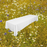 White Rectangular Table/linen/6chairs