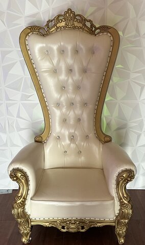 CHAIR-THRONE-WHITE ON GOLD CHAIR-THRONE-WHITE ON GOLD