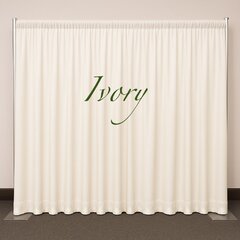 Ivory drape 8’ tall