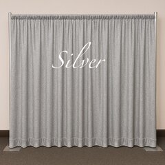 Silver drape 8’ tall