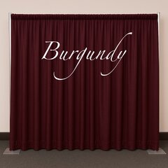 Burgundy drape 8’ tall