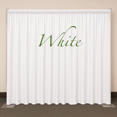 White drape 8’ tall