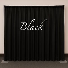 Black drape 8’ tall
