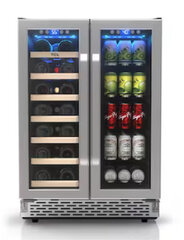Dual Zone Wine and Beverage Refrigerator – 20 Bottles & 78 Cans