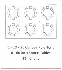 20x30 WHITE ROPE & POLE TENT 20x30 WHITE ROPE & POLE TENT