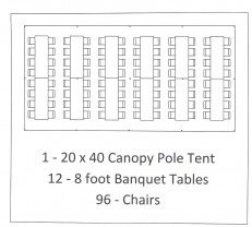 20x40 WHITE ROPE & POLE TENT 20x40 WHITE ROPE & POLE TENT