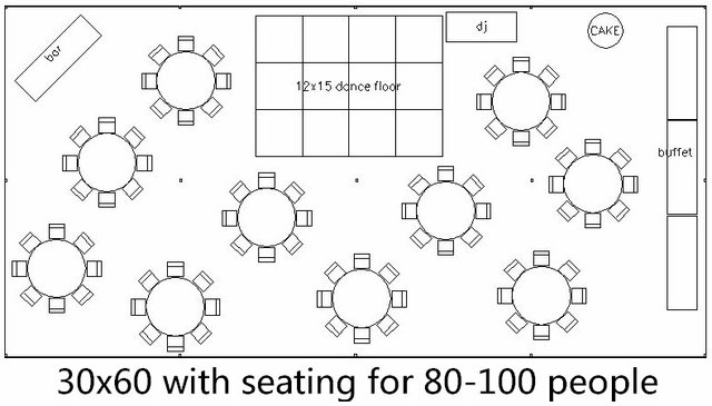 30X60 WHITE ROPE & POLE TENT 30X60 WHITE ROPE & POLE TENT