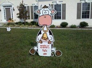 Holy Cow Birthday Sign Lawn Announcement