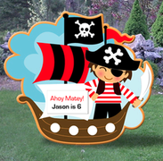 Pirate Ship Birthday Sign