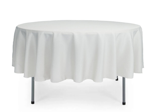 White Round Table Cloth 90in White Round Table Cloth 90in