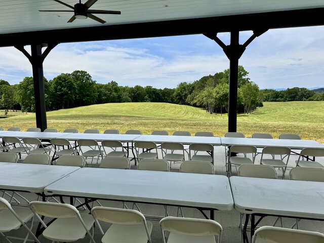 Graduation party table and chair setup in North Hall near Gainesville GA