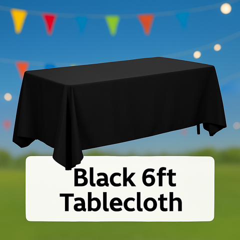 Black 6ft Tablecloth Black 6ft Tablecloth