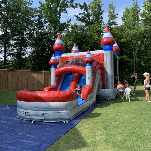 Dual Lane Wet/Dry Bounce House Combo Dual Lane Wet/Dry Bounce House Combo