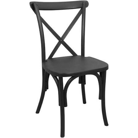Resin Cross-Back Black Chair Resin Cross-Back Black Chair
