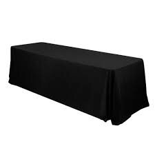 6 ft Rectangle Table 90 x132 inch Rectangular Tablecloth Black 6 ft Rectangle Table 90 x132 inch Rectangular Tablecloth Black