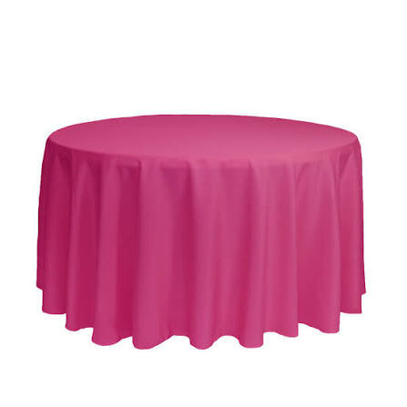 120 inch Fuchsia Round Tablecloth 120 inch Fuchsia Round Tablecloth