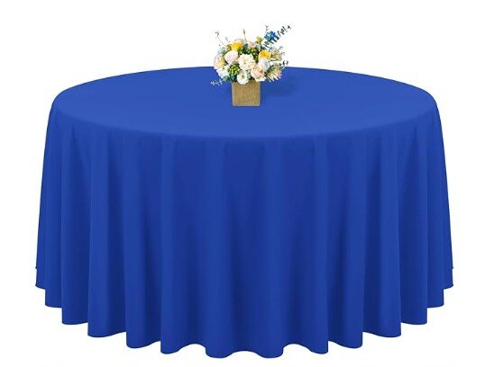 120 inch Royal Blue Round Tablecloth 120 inch Royal Blue Round Tablecloth