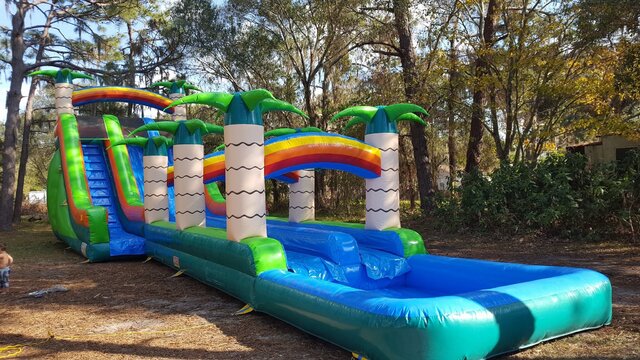 22' Tropical double lane Screamer w Slip n slide 22' Tropical double lane Screamer w Slip n slide