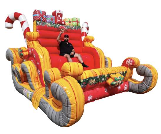 Inflatable Santa Sleigh Photo Prop