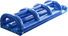 Blue Double Lane Slip and Slide with Pool