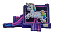 Unicorn Bounce House With Slide & Pool  (Wet)