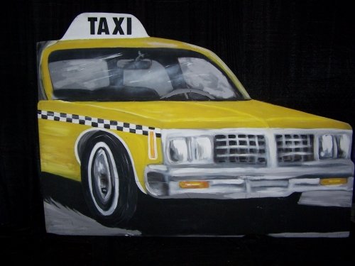 Photo Front - Taxi Cab Car -  Big City Lights Theme 