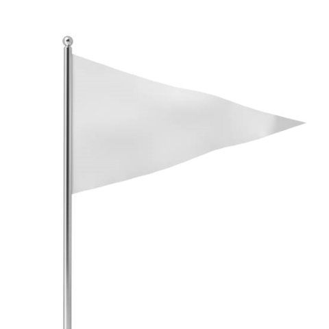 Flags - Triangle - White