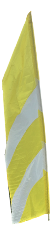 Flags - Feather - White -Yellow