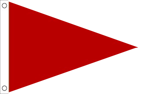 Flags - Triangle - Red