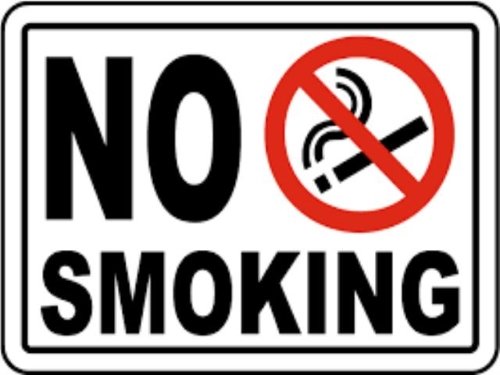 Tent - No Smoking Sign