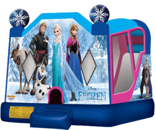 Inflatables - Disney's Frozen 4 in 1 Bounce House and optional Waterslide Combo - Princess