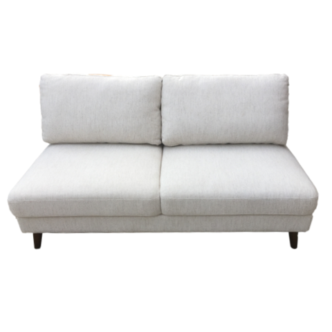 Chairs - White Armless Love Seat